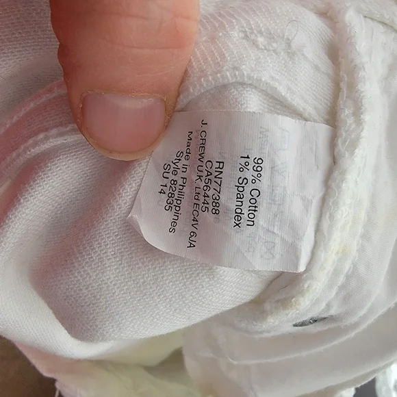 J. Crew White Denim Cropped Jeans Size 30 - Picture 6 of 6